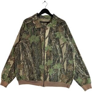 Vintage Camo Collared Zip-Up Light Jacket XL